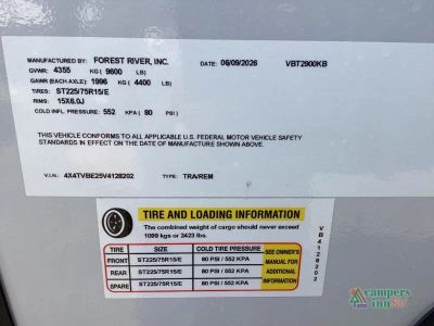 2027 Forest River RV Vibe — engine compartment view
