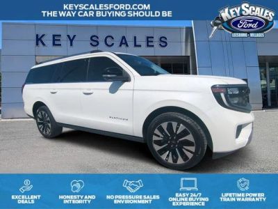 2026 Ford Expedition Max Platinum in White Metallic — front three-quarter view