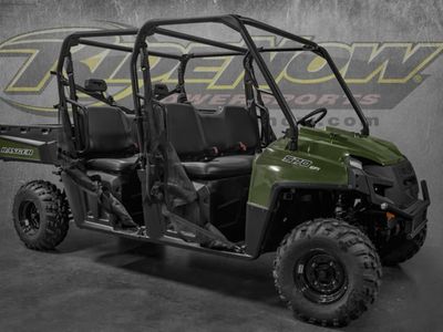 2025 Polaris Ranger Crew 570 Full-Size in SAGE GREEN — front three-quarter view