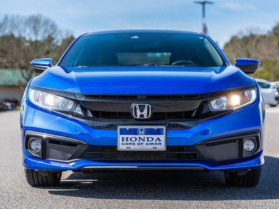 2020 Honda Civic Sport in Blue — front three-quarter view