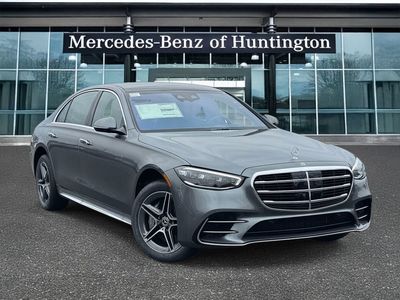 2026 Mercedes-Benz S-Class S 580 in Selenite Grey Metallic — front three-quarter view