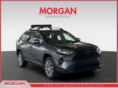 2021 Toyota RAV4 XLE Premium in Magnetic Gray Metallic — front three-quarter view