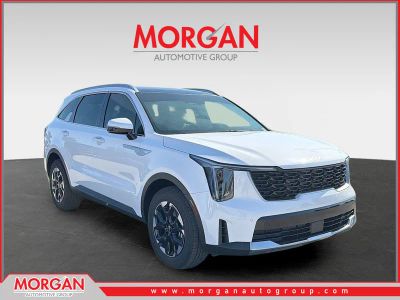 2026 Kia Sorento S in Glacial White Pearl — front three-quarter view