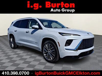 2026 Buick Enclave Avenir in Iridescent White Tricoat — front three-quarter view