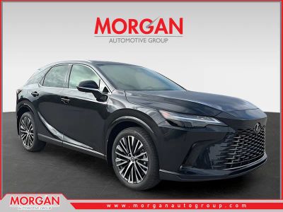2026 Lexus RX 350h Premium+ in Caviar — front three-quarter view