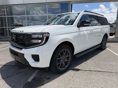 2026 Ford Expedition Max Platinum MAX in Star White Metallic Tri-Coat — front three-quarter view