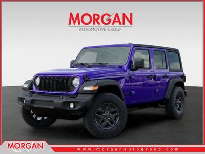 2026 Jeep Wrangler Sport S in Purple — front three-quarter view