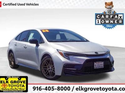 2024 Toyota Corolla SE Nightshade in Silver — front three-quarter view