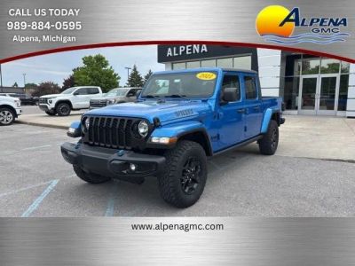 2021 Jeep Gladiator Willys 4x4 in Blue — front three-quarter view