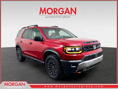 2026 Honda Passport TrailSport in Red — front three-quarter view