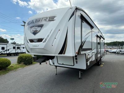 2022 Forest River RV Sabre — rear three-quarter view