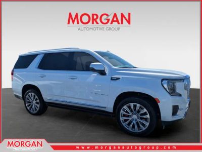 2021 GMC Yukon Denali in White — front three-quarter view