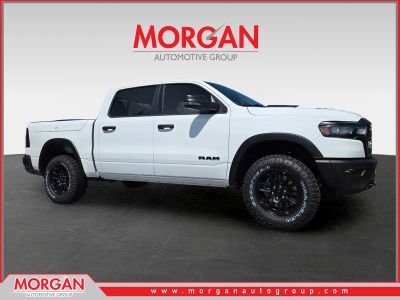 2026 Ram 1500 Rebel in White — front three-quarter view