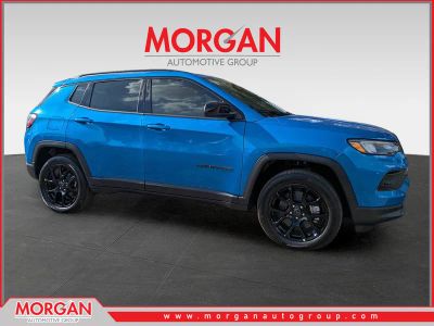2026 Jeep Compass Latitude in Blue — front three-quarter view