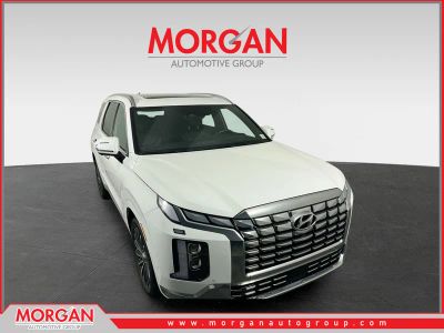 2025 Hyundai Palisade Calligraphy in Hyper White — front three-quarter view