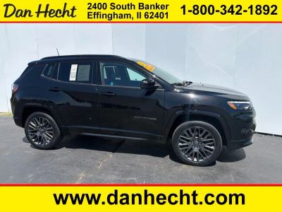 2023 Jeep Compass Limited in Diamond Black — front three-quarter view