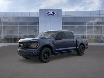 2026 Ford F-150 in HX Blue — front three-quarter view