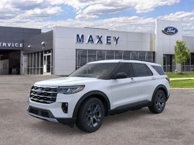 2026 Ford Explorer Active in Space White Metallic — front three-quarter view