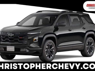 2027 Chevrolet Equinox AWD RS in Mosaic Black Metallic — front three-quarter view