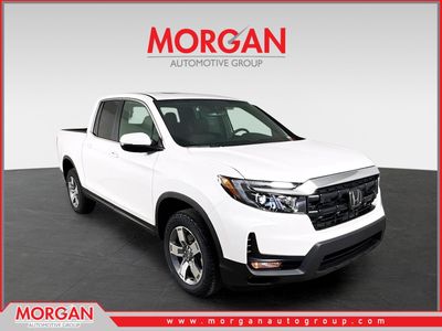 2026 Honda Ridgeline RTL in Platinum White Pearl — front three-quarter view