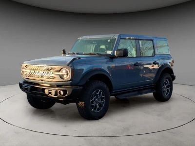 2025 Ford Bronco Badlands in Azure Gray Metallic — front three-quarter view