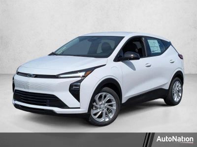 2027 Chevrolet Bolt LT in Summit White — front three-quarter view