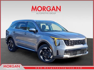 2026 Kia Sorento Hybrid EX in Gray — front three-quarter view