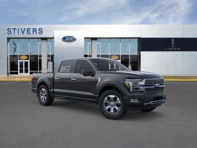 2026 Ford F-150 Platinum in Agate Black Metallic — front three-quarter view