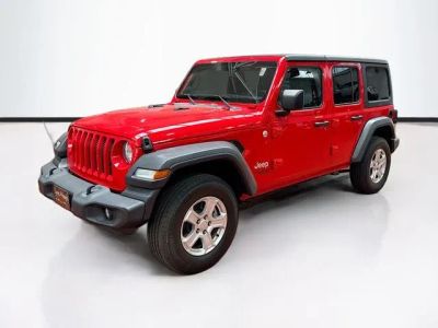 2018 Jeep Wrangler Unlimited Sport S in Firecracker Red Clearcoat — front three-quarter view