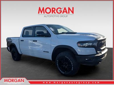 2026 Ram 1500 Rebel in White — front three-quarter view