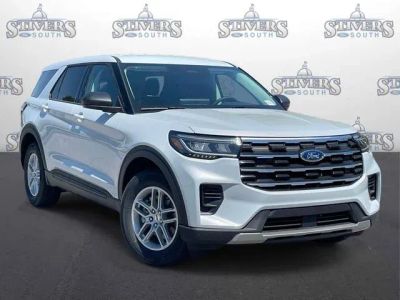 2026 Ford Explorer Active in White — front three-quarter view