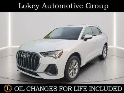 2025 Audi Q3 Premium S Line quattro in Glacier White Metallic — front three-quarter view