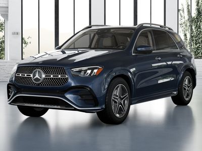 2026 Mercedes-Benz GLE 350 in Twilight Blue Metallic — front three-quarter view