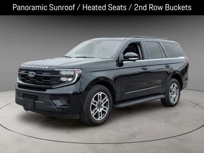 2025 Ford Expedition Active in Agate Black Metallic — front three-quarter view