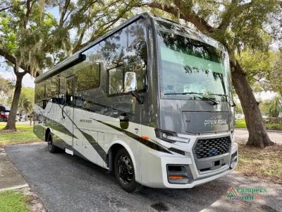 2027 Tiffin Motorhomes Open Road Allegro in Mountainscape G1 Full Paint — front three-quarter view