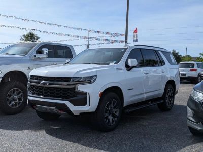 2022 Chevrolet Tahoe Z71 in White — front three-quarter view