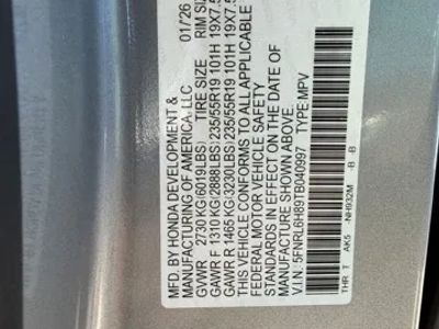 2026 Honda Odyssey — photo 26 view