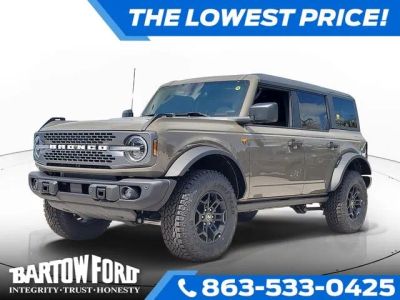 2026 Ford Bronco Badlands in Gray — front three-quarter view