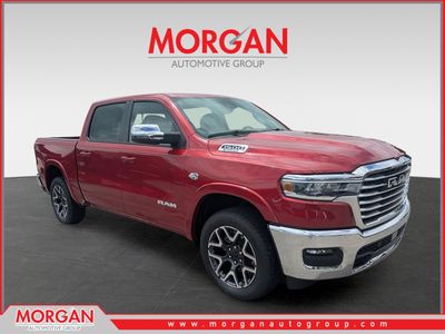 2026 Ram 1500 Laramie in Red — front three-quarter view