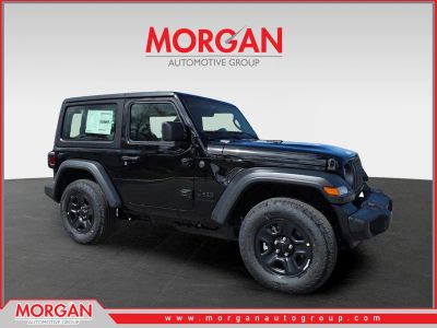 2026 Jeep Wrangler Sport in Black — front three-quarter view