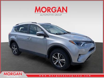 2017 Toyota RAV4 XLE in Silver Sky Metallic — front three-quarter view