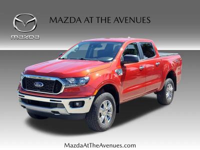 2022 Ford Ranger XLT in Red — front three-quarter view