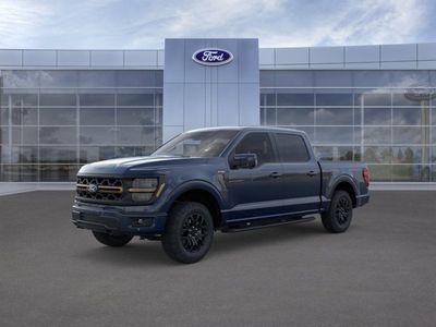 2026 Ford F-150 in Antimatter Blue — front three-quarter view
