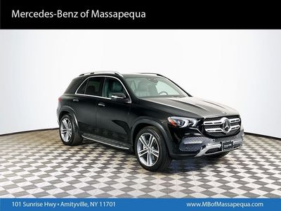 2022 Mercedes-Benz GLE 450 in Black — front three-quarter view