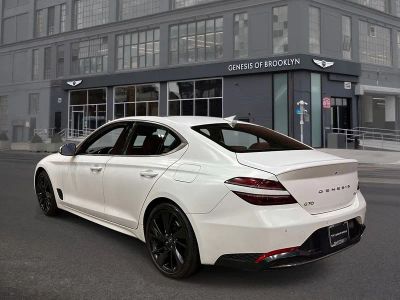 2023 Genesis G70 — rear three-quarter view