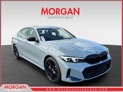2026 BMW 3 Series 330i in Gray — front three-quarter view