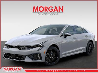 2026 Kia K5 GT-Line in Wolf Gray — front three-quarter view