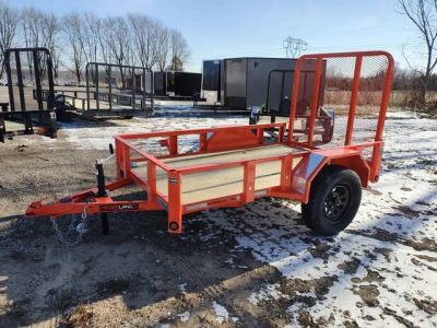 2026 Heartland 5x8 SA, 2990 GVWR, Spring Assist Ramp — front three-quarter view