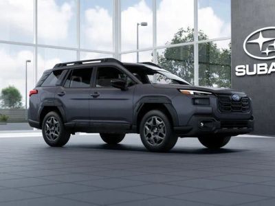 2026 Subaru OUTBACK Premium in Magnetite Gray Metallic — front three-quarter view