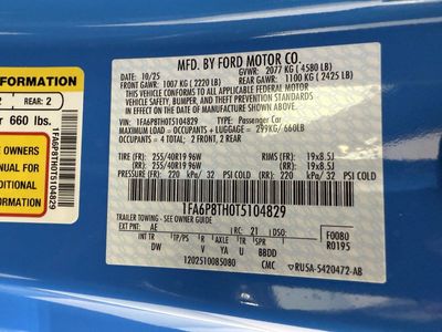 2026 Ford Mustang Ecoboost Coupe EcoBoost I4 GTDi DOHC Turbocharged VCT - Photo 14